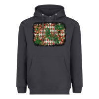Smoke christmas ornament and diamond plaid  background Heavyweight Hoodie - BundleAndBundleShop