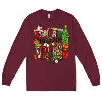 Burgundy santa's favorite rn Long Sleeve Tee - Zillion Design Studio