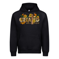 Black created with a purpose with sunflower and butterfl Urban Hoodie - NancyCooperArtShop