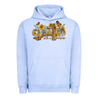 Pigment Grape Ice created with a purpose with sunflower and butterfl Urban Hoodie - NancyCooperArtShop