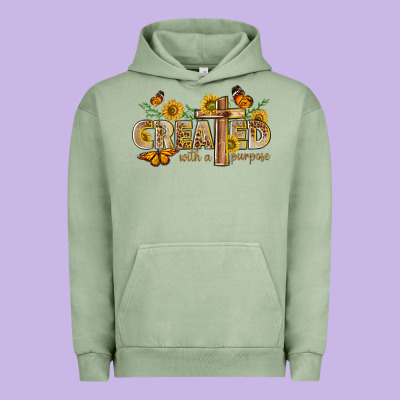 Created With A Purpose With Sunflower And Butterfl Urban Hoodie Designed By Nancycooperartshop