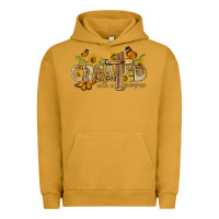 Pigment Peanut Butter created with a purpose with sunflower and butterfl Urban Hoodie - NancyCooperArtShop