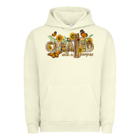 Pigment Pistachio created with a purpose with sunflower and butterfl Urban Hoodie - NancyCooperArtShop