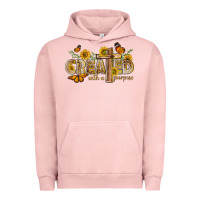Pigment Salmon created with a purpose with sunflower and butterfl Urban Hoodie - NancyCooperArtShop