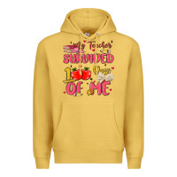 Antique Gold my teacher survived 100 days of me Premium Hoodie - MaliasSmallBusiness