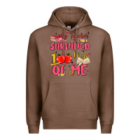 Chestnut my teacher survived 100 days of me Premium Hoodie - MaliasSmallBusiness