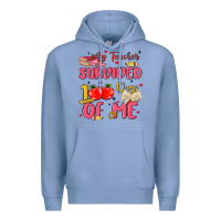 Colony Blue my teacher survived 100 days of me Premium Hoodie - MaliasSmallBusiness