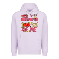 Lilac my teacher survived 100 days of me Premium Hoodie - MaliasSmallBusiness