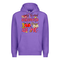 Purple my teacher survived 100 days of me Premium Hoodie - MaliasSmallBusiness