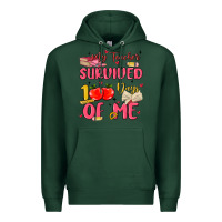 Sports Green my teacher survived 100 days of me Premium Hoodie - MaliasSmallBusiness