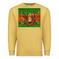Antique Gold st patricks day long haired cow Premium Sweatshirt - Jasminsmagicworld