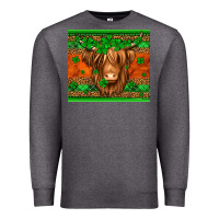 Charcoal Heather st patricks day long haired cow Premium Sweatshirt - Jasminsmagicworld