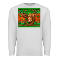 Dove Grey st patricks day long haired cow Premium Sweatshirt - Jasminsmagicworld