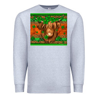 Heather Grey st patricks day long haired cow Premium Sweatshirt - Jasminsmagicworld