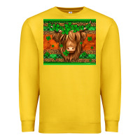 Lemon st patricks day long haired cow Premium Sweatshirt - Jasminsmagicworld