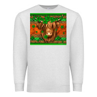 Oatmeal Heather st patricks day long haired cow Premium Sweatshirt - Jasminsmagicworld