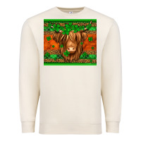 Sandshell st patricks day long haired cow Premium Sweatshirt - Jasminsmagicworld