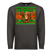 Smoke st patricks day long haired cow Premium Sweatshirt - Jasminsmagicworld