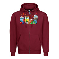 Burgundy math teacher coffee cups Zipper Hoodie - Zillion Design Studio