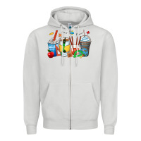 Dove Grey math teacher coffee cups Zipper Hoodie - Zillion Design Studio