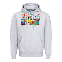 Heather Grey math teacher coffee cups Zipper Hoodie - Zillion Design Studio