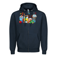 Navy math teacher coffee cups Zipper Hoodie - Zillion Design Studio