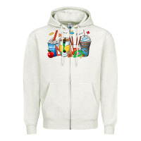 Oatmeal Heather math teacher coffee cups Zipper Hoodie - Zillion Design Studio