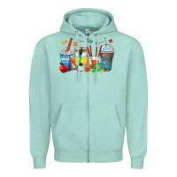 Seafoam math teacher coffee cups Zipper Hoodie - Zillion Design Studio