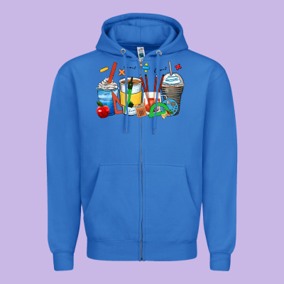 Math Teacher Coffee Cups Zipper Hoodie Designed By Zillion Design Studio