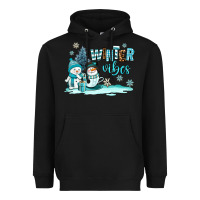 Black winter vibes Heavyweight Hoodie - AdoDesignShop