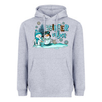 Heather Grey winter vibes Heavyweight Hoodie - AdoDesignShop