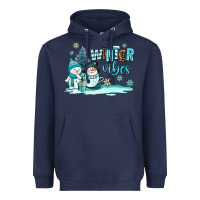 Navy winter vibes Heavyweight Hoodie - AdoDesignShop
