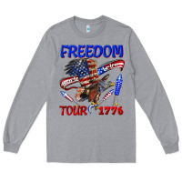 Heather Grey freedom born to be free tour 1776 Long Sleeve Tee - texasbilliewilder