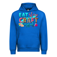 Cobalt eat sleep craft repeat Urban Hoodie - NancyCooperArtShop