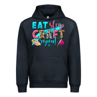 Navy eat sleep craft repeat Urban Hoodie - NancyCooperArtShop