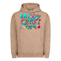 Pigment Burro eat sleep craft repeat Urban Hoodie - NancyCooperArtShop