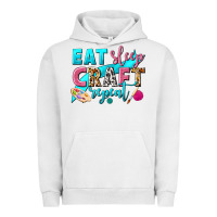 Pigment Lunar Rock eat sleep craft repeat Urban Hoodie - NancyCooperArtShop