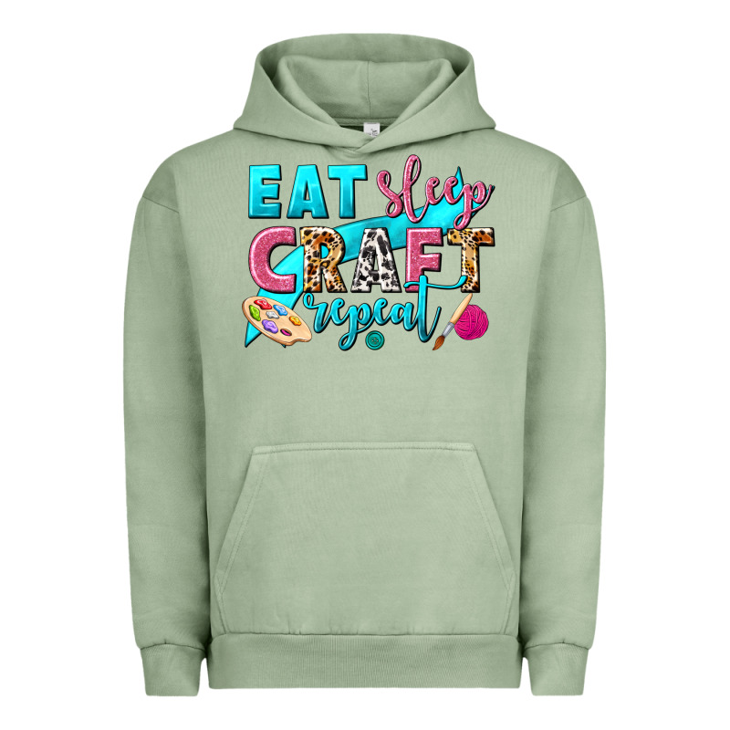 Eat Sleep Craft Repeat Urban Hoodie by NancyCooperArtShop | Teevron