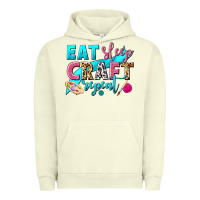 Pigment Pistachio eat sleep craft repeat Urban Hoodie - NancyCooperArtShop
