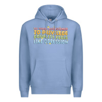Colony Blue to those accustomed to privilege Premium Hoodie - MaliasSmallBusiness