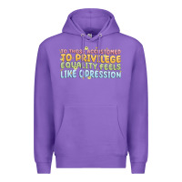 Purple to those accustomed to privilege Premium Hoodie - MaliasSmallBusiness