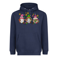 Navy pink christmas gnomies Heavyweight Hoodie - AdoDesignShop