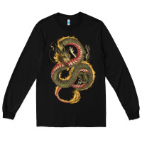 Black green and yellow dragon Long Sleeve Tee - RanaPortraitStore