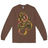 Chestnut green and yellow dragon Long Sleeve Tee - RanaPortraitStore