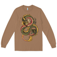 Toasted Coconut green and yellow dragon Long Sleeve Tee - RanaPortraitStore