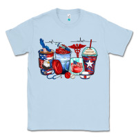 Dusty Blue American nurse coffee cups Classic Tee - Zillion Design Studio