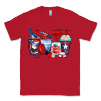 Red American nurse coffee cups Classic Tee - Zillion Design Studio