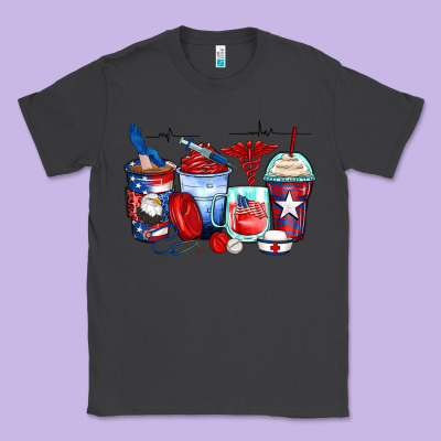 American Nurse Coffee Cups Classic Tee Designed By Zillion Design Studio