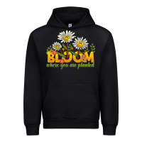 Black bloom where you are planted Urban Hoodie - NancyCooperArtShop