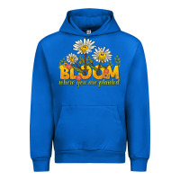 Cobalt bloom where you are planted Urban Hoodie - NancyCooperArtShop